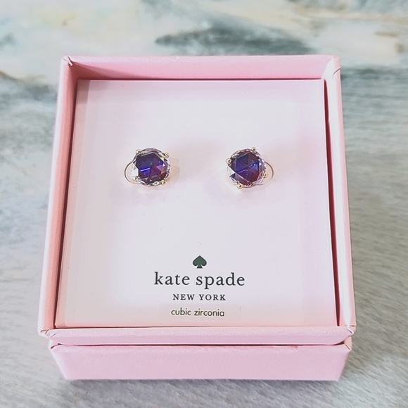 kate spade Jewelry - NIB! Kate Spade Purple Iridescent Studs